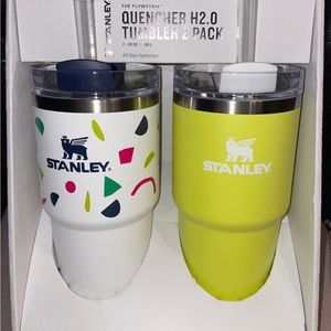 Stanley 2 pack 20 oz lime green and white speckle
